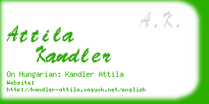 attila kandler business card